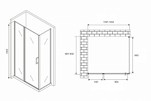 Душевой уголок Abber Sonnenstrand AG04120BS-S90B 120x90 купить в интернет-магазине Sanbest