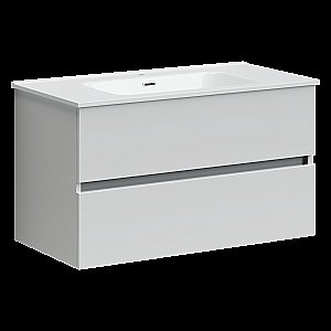 Тумба с раковиной Sancos Urban UR90W белый глянец для ванной в интернет-магазине Sanbest