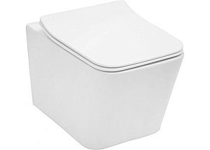 Унитаз подвесной Aquanet Rimless Tavr-W BL-103N-WHT с крышкой микролифт, безободковый купить в интернет-магазине Sanbest