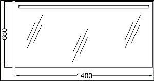 Зеркало с подсветкой Jacob Delafon VOX EB1420-NF 140 в ванную от интернет-магазине сантехники Sanbest