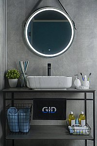 Раковина накладная Gid Geometrico 50 Mnc190 54426серый мрамор купить в интернет-магазине Sanbest