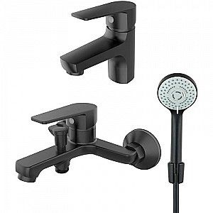 Набор смесителей Orange Loop M26-311b черный купить в интернет-магазине сантехники Sanbest