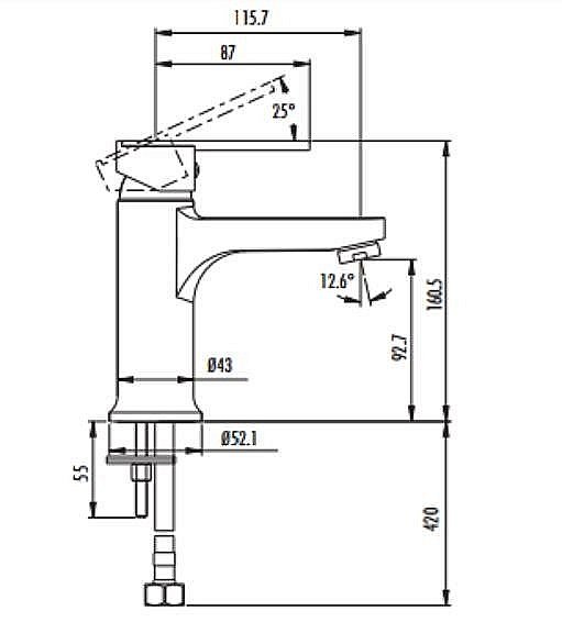 Смеситель для раковины Creavit Vega VG1840 купить в интернет-магазине сантехники Sanbest