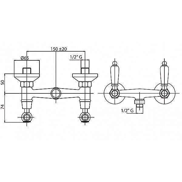 Смеситель для душа Cezares FIRST-DS-01-M хром купить в интернет-магазине сантехники Sanbest