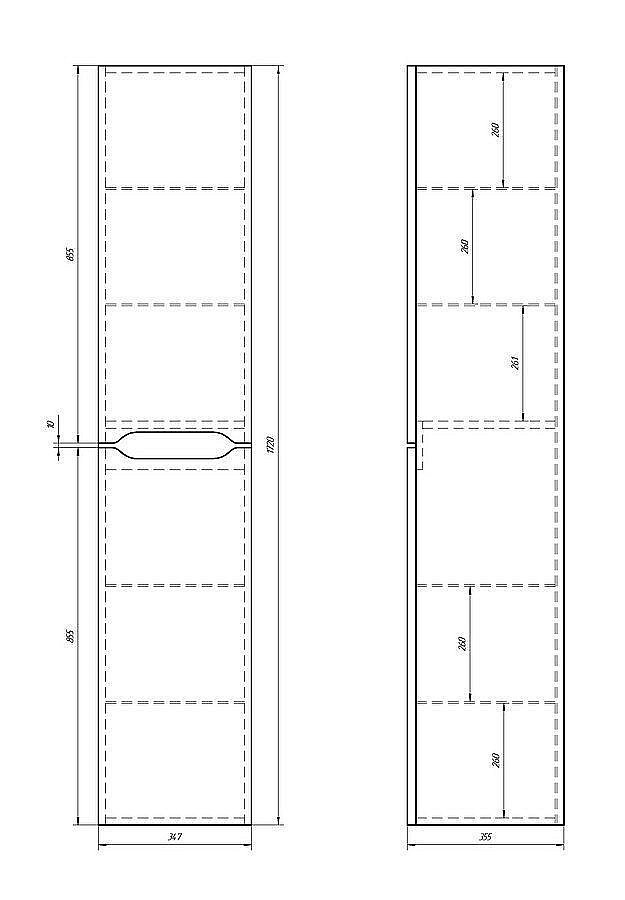 Пенал Dreja OL 35 для ванной в интернет-магазине сантехники Sanbest