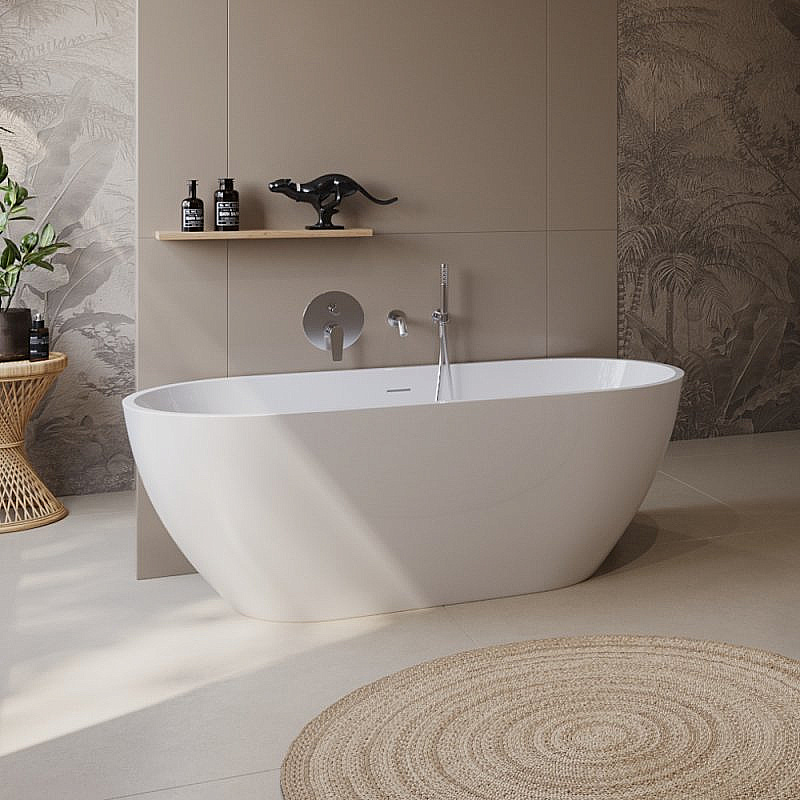 Ванна акриловая BELBAGNO UNO 180х80 BB701-1800-800-K белая купить в интернет-магазине Sanbest