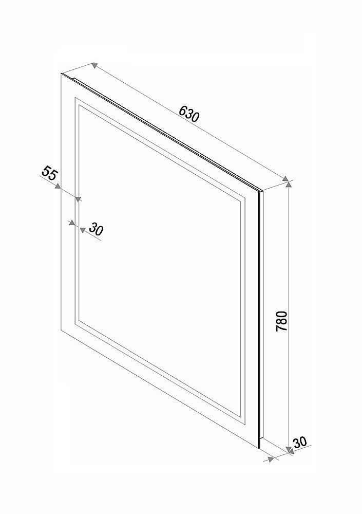 Зеркало Континент Verona ЗЛП25 63x78 в ванную от интернет-магазине сантехники Sanbest