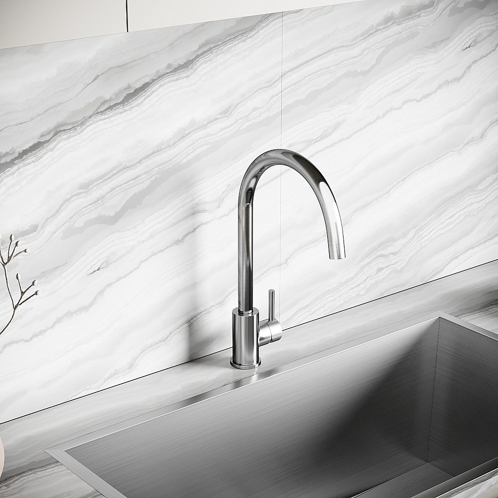 Смеситель для кухни Sancos Stainless SC12001SS нержавеющая сталь купить в интернет-магазине сантехники Sanbest