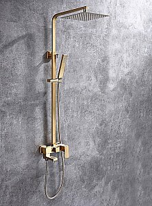 Душевая система ABBER Daheim AF8216G золото матовое купить в интернет-магазине сантехники Sanbest