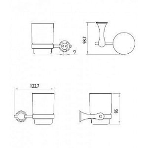 Стакан настенный Lemark Standard LM2136C купить в интернет-магазине сантехники Sanbest