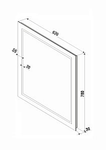 Зеркало Континент Verona ЗЛП25 63x78 в ванную от интернет-магазине сантехники Sanbest