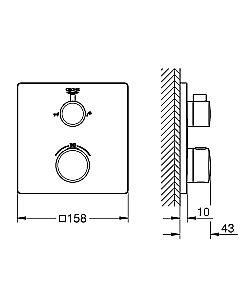 Термостат для душа Grohe Grohtherm Convent. Concealed 24080000 купить в интернет-магазине сантехники Sanbest
