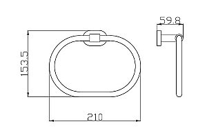 Полотенцедержатель Rav-Slezak YUKON YUA0104CMATZ купить в интернет-магазине сантехники Sanbest