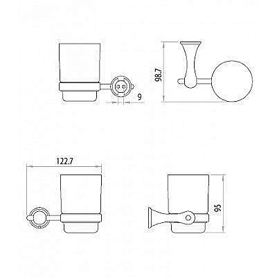 Стакан настенный Lemark Standard LM2136C купить в интернет-магазине сантехники Sanbest