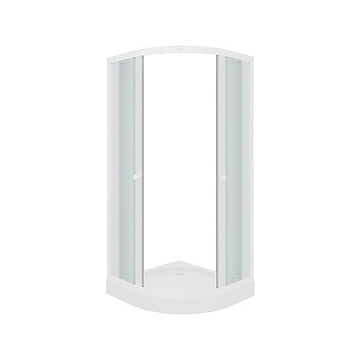 Душевой уголок Parly ZF81 80х80 стекло матовое/профиль белый купить в интернет-магазине Sanbest