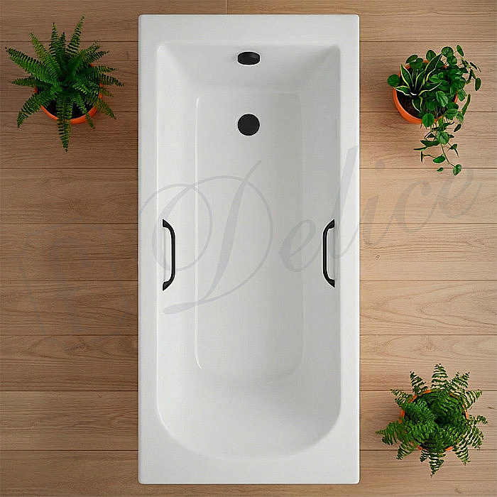 Ванна Delice Scandi DLR330030RB-G 180х75 белая/ручки черные купить в интернет-магазине Sanbest