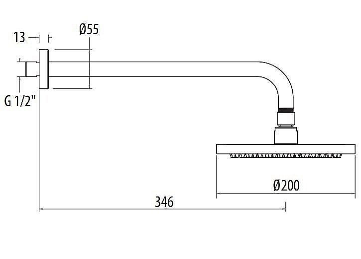 Верхний душ Gattoni Programma doccia 1090/PDC0 D=200 купить в интернет-магазине сантехники Sanbest