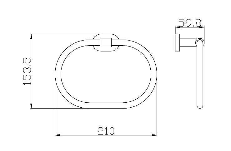 Полотенцедержатель Rav-Slezak YUKON YUA0104CMATZ купить в интернет-магазине сантехники Sanbest