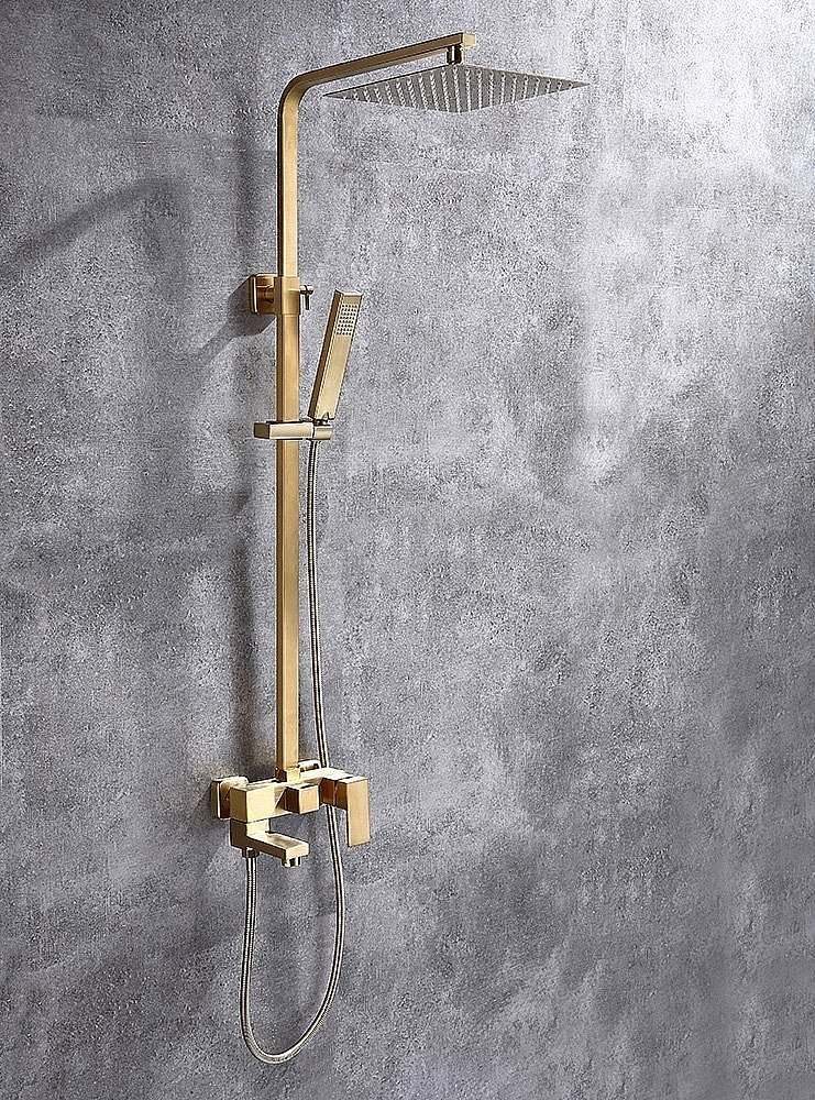 Душевая система ABBER Daheim AF8216G золото матовое купить в интернет-магазине сантехники Sanbest
