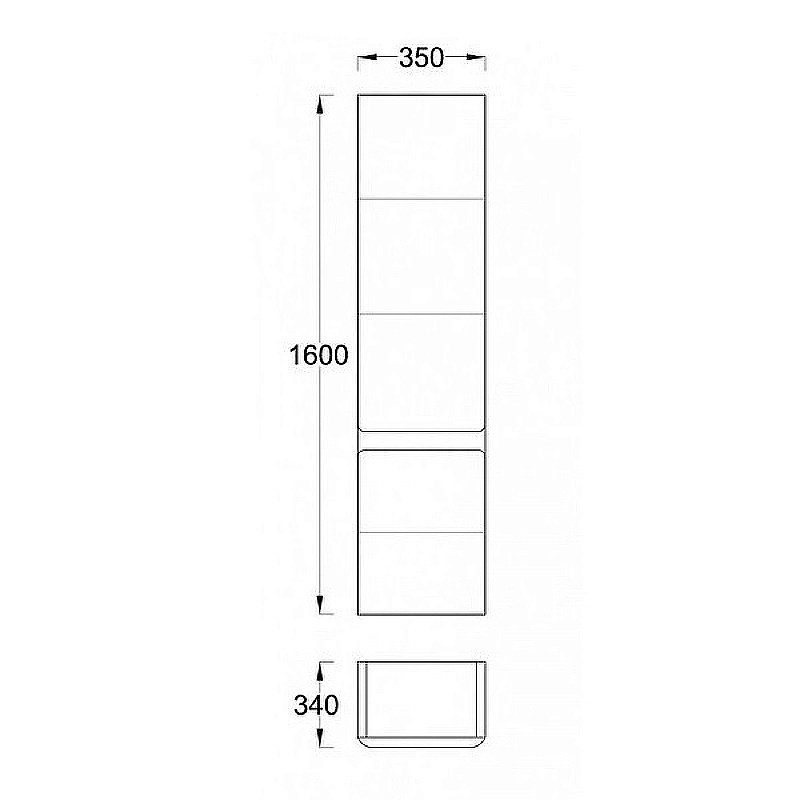 Пенал Pestan Prestige 35 PRS000P белый для ванной в интернет-магазине сантехники Sanbest