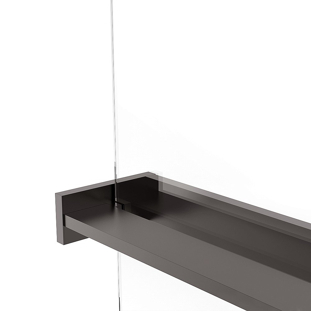 Душевая перегородка Vincea Walk-In VSW-1HR120CLGM 120x200 профиль вороненая сталь/стекло прозрачное купить в интернет-магазине Sanbest