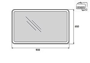 Зеркало BelBagno SPC-MAR-900-600-LED-TCH в ванную от интернет-магазине сантехники Sanbest