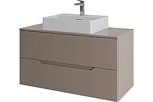 Тумба с раковиной Orange Line 100 Li-100TuLMDF+B04-500W латте/белый для ванной в интернет-магазине Sanbest