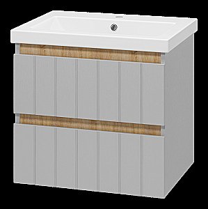 Тумба с раковиной Misty Грэй - 60 Э-Грэ-09060-011По серый для ванной в интернет-магазине Sanbest