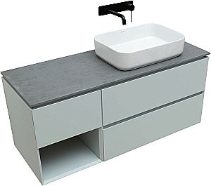 Тумба с раковиной Allen Brau INFINITY 120 папирус матовый для ванной в интернет-магазине Sanbest