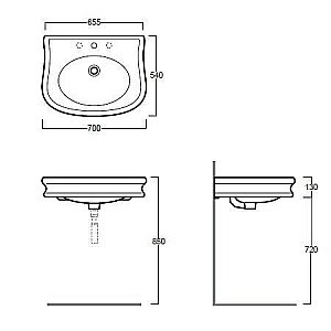 Раковина SIMAS Lante LA10 70 купить в интернет-магазине Sanbest