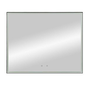 Зеркало с подсветкой ART&MAX AREZZO 100x80 черный в ванную от интернет-магазине сантехники Sanbest