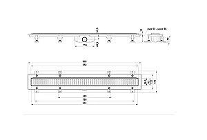 Душевой трап Good Door 850 ТЛ00042 черный купить в интернет-магазине Sanbest