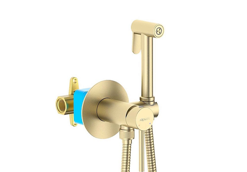 Гигиенический душ Aquatek Европа AQ1021BG золото шлифованное купить в интернет-магазине сантехники Sanbest