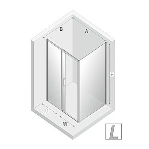 Душевой уголок NEW TRENDY PRIME 160x70 стекло прозрачное/профиль хром купить в интернет-магазине Sanbest