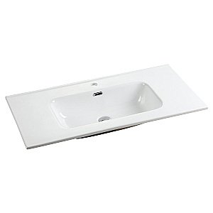 Тумба с раковиной Sancos Norma 2.0 NR2.0100W белый глянец для ванной в интернет-магазине Sanbest