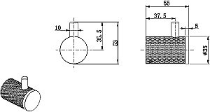 Крючок Allen Brau Priority 4.0 6.31С01-BN никель брашированный купить в интернет-магазине сантехники Sanbest