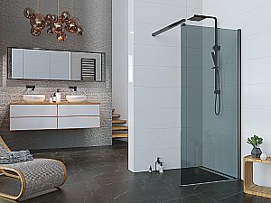 Душевое ограждение Alex Baitler 90 AB2990B4 стекло тонированное/профиль черный купить в интернет-магазине Sanbest