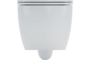 Унитаз подвесной Art&Max TORINO AM823-V/SC белый, с сиденьем микролифт, безободковый купить в интернет-магазине Sanbest