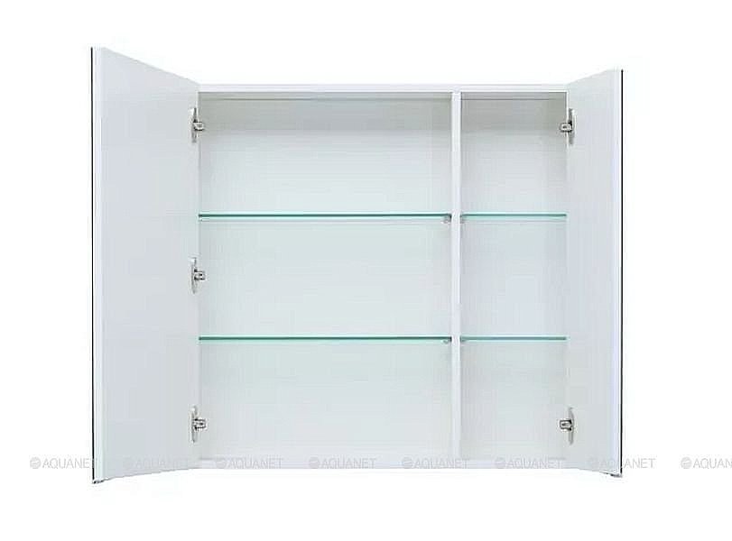 Зеркальный шкаф Aquanet Палермо 254538 80 белый купить в интернет-магазине сантехники Sanbest