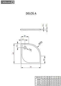 Душевой поддон Radaway Delos A 85х85 купить в интернет-магазине Sanbest