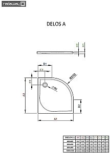 Душевой поддон Radaway Delos A SDA8585-01 85х85 белый купить в интернет-магазине Sanbest
