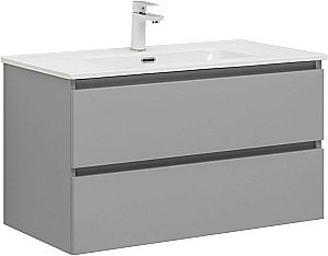 Тумба с раковиной Aquanet Вега 2.0 337962/284029 90 мисти грин для ванной в интернет-магазине Sanbest