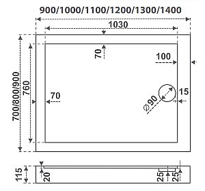 Душевой поддон Good door ОЛИМПИК 130x80 купить в интернет-магазине Sanbest