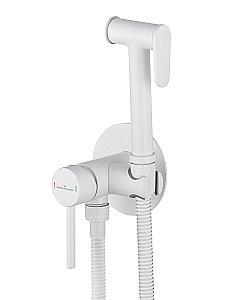 Смеситель с гигиеническим душем встраиваемый WONZON & WOGHAND STICK, Белый матовый (WW-88829902-MW) купить в интернет-магазине сантехники Sanbest