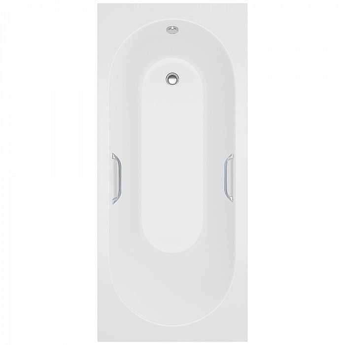 Ванна Delice Bravo DLR330038R-M 180х75 белая матовая/ручки хром купить в интернет-магазине Sanbest