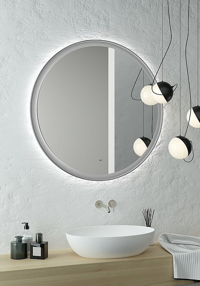 Зеркало Art&Max NAPOLI AM-Nap-600-DS-F-Grey в ванную от интернет-магазине сантехники Sanbest