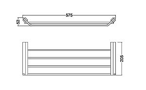 Полка Schein WATTEAU 1210B хром купить в интернет-магазине сантехники Sanbest