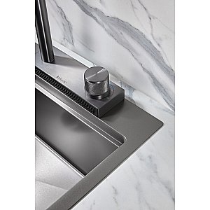 Смеситель для кухни Milacio Ultra MCU.556.GM вороненая сталь купить в интернет-магазине сантехники Sanbest