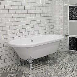 Акриловая ванна Радомир Леонесса 1 на ножках Лилия Chrome купить в интернет-магазине Sanbest