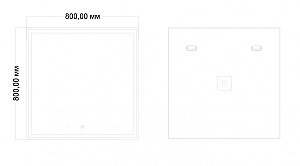 Зеркало Art&Max ZOE AM-Zoe-800-800-DS-F в ванную от интернет-магазине сантехники Sanbest